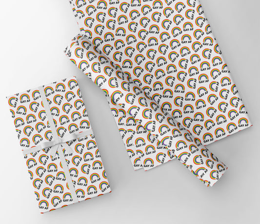 GAY AF Rainbow Wrapping Paper