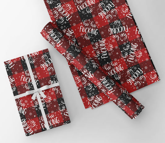 Ho Ho Fucking Ho Christmas Wrapping Paper