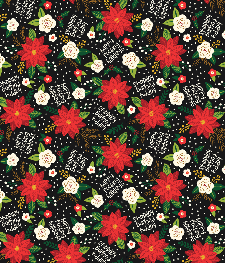 Happy Fucking Holidays Christmas Wrapping Paper