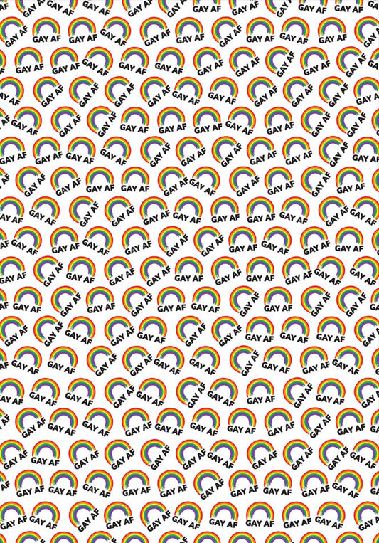 GAY AF Rainbow Wrapping Paper