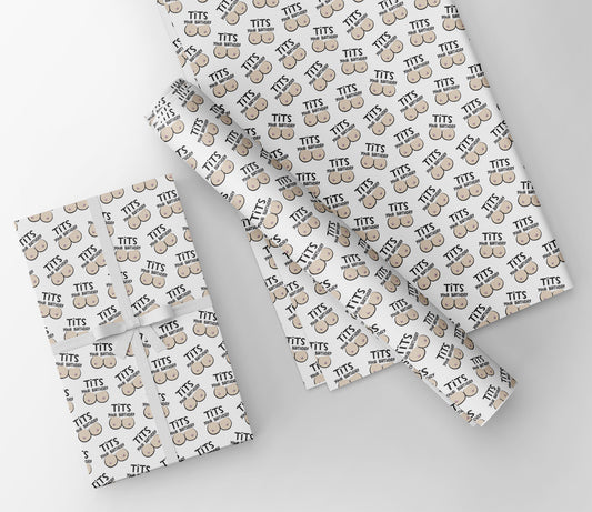 Tits Your Birthday Wrapping Paper