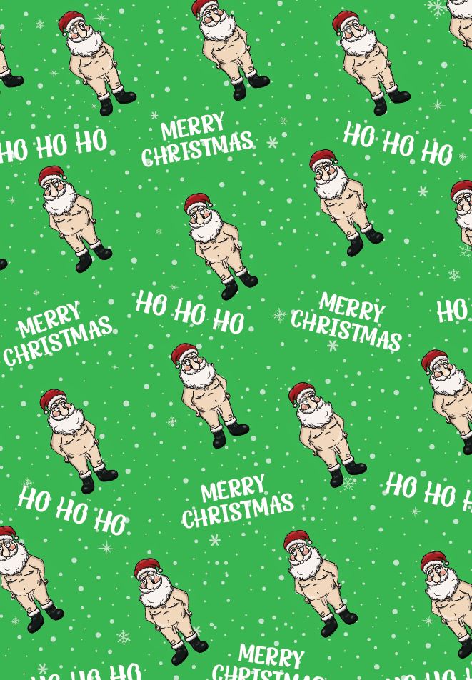 Christmas Wrapping Paper - Featuring Naked Santa!