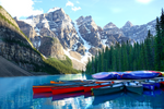 Canoes On A Lake